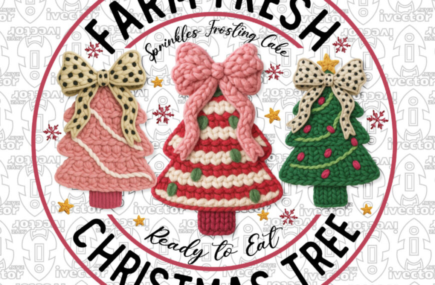 FARM FRESH CHRISTMAS TREE CROCHET PNG ALTA CALIDAD