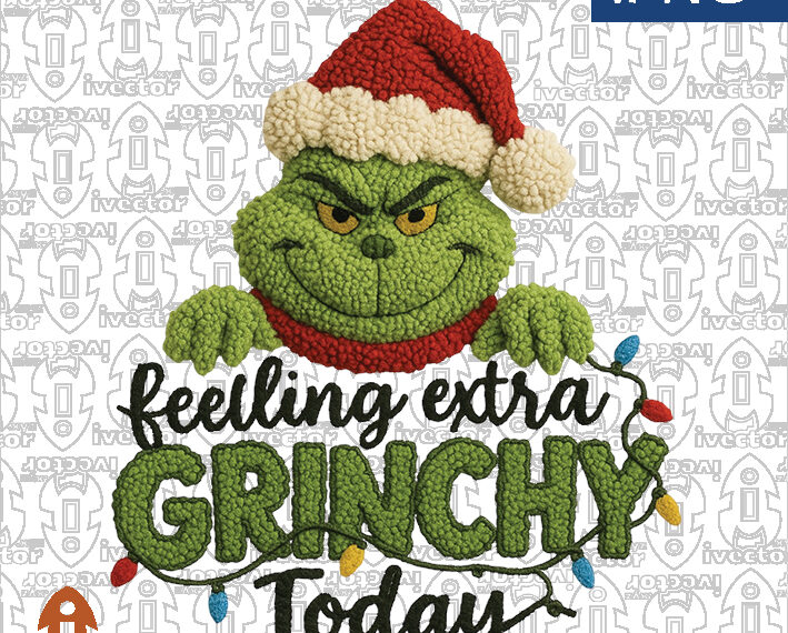 FEELING EXTRA GRINCHY CROCHET PNG ALTA CALIDAD