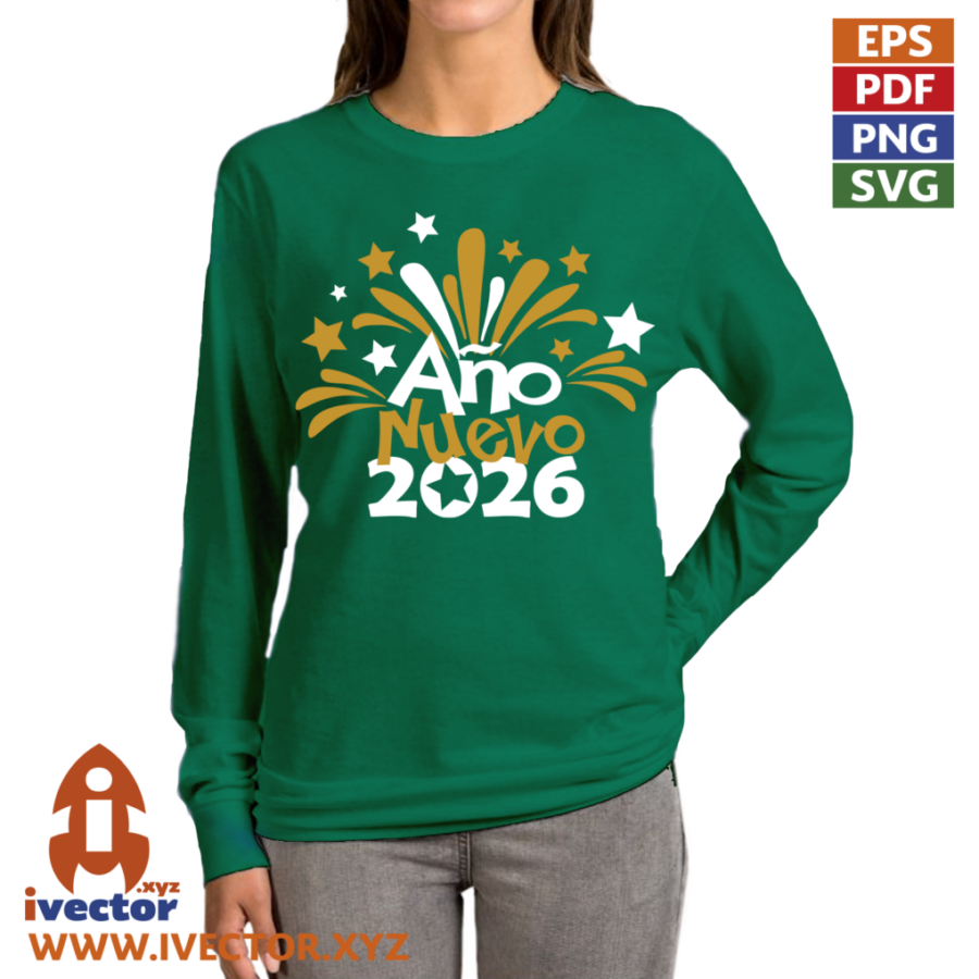 FELIZ-ANO-NUEVO-2026-ESTRELLAS-P5 Feliz Año nuevo 2026 estrellas Vector