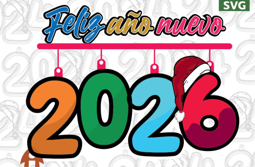 FELIZ AÑO NUEVO 2026 VECTOR EDITABLE