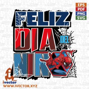 FELIZ-DIA-DEL-NINO-SPIDERMAN-VECTOR-EDITABLE-EPS-PDF-01-300x300 VECTORES Y RECURSOS