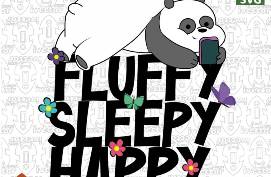 FLUFFY, SLEEPY, HAPPY OSOS, FLORES, MARIPOSAS VECTOR