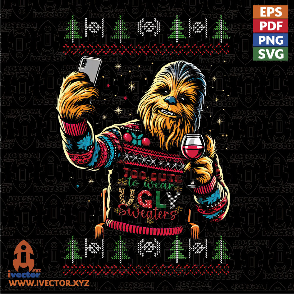 Festive-Space-Dog-Halftone-Christmas-Design VECTORES Y RECURSOS