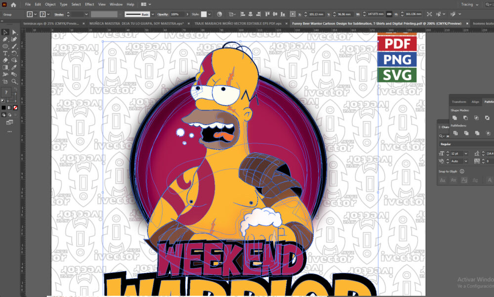 Funny-Beer-Warrior-Cartoon-Design-for-Sublimation-T-Shirts-and-Digital-Printing_Mesa-de-trabajo-2 Funny Beer Warrior Cartoon Design for Sublimation, T-Shirts and Digital Printing