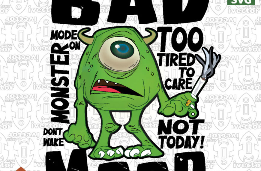 Funny Green Monster Vector
