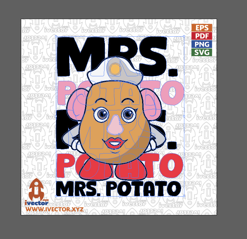 Funny-potato-cartoon-vector-for-T-shirts_Mesa-de-trabajo-2 Vector Papa Maestra Divertida para Estampados