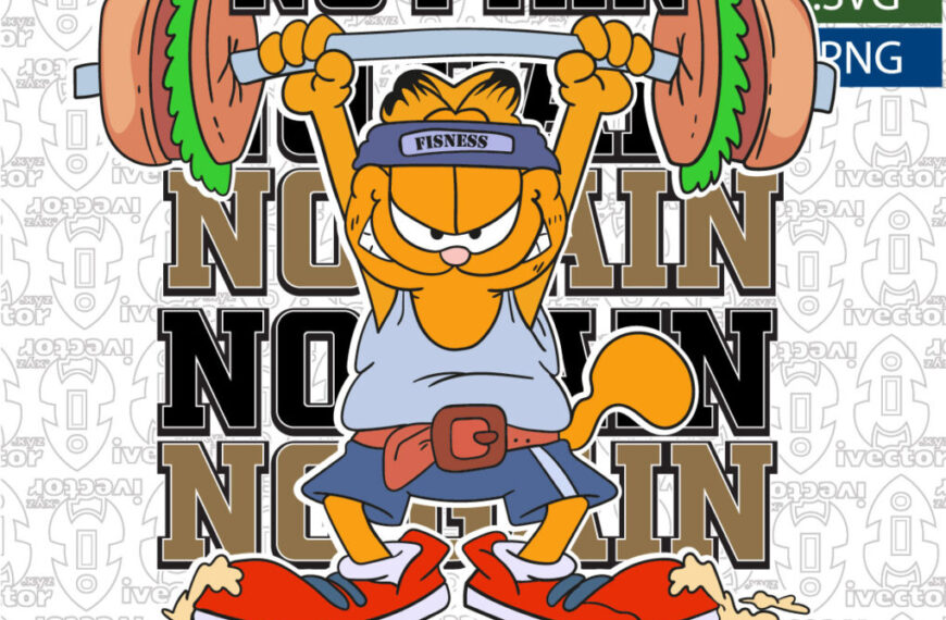GARFIELD NO PAIN NO GAIN GYM VECTOR