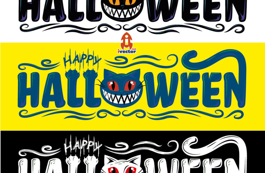 GATO HALLOWEEN VECTOR EDITABLE EPS PDF
