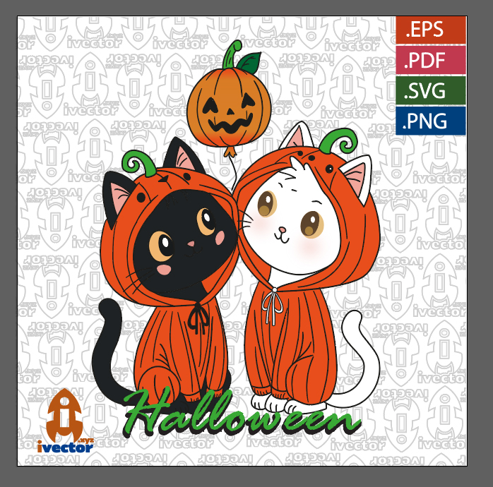 GATOS-HALLOWEEN-VECTOR-EDITABLE_p1 GATOS HALLOWEEN VECTOR EDITABLE