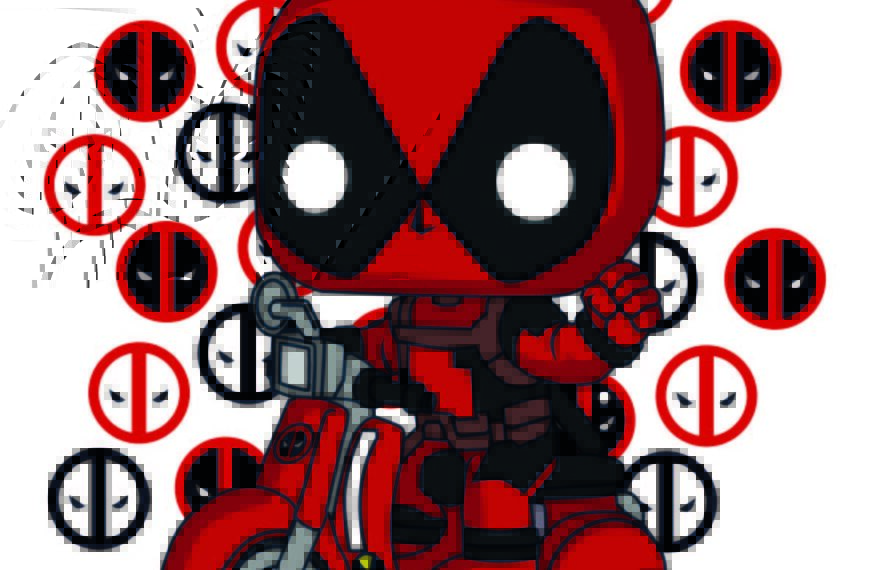DEADPOOL MOTOCICLETA VECTOR EPS PDF