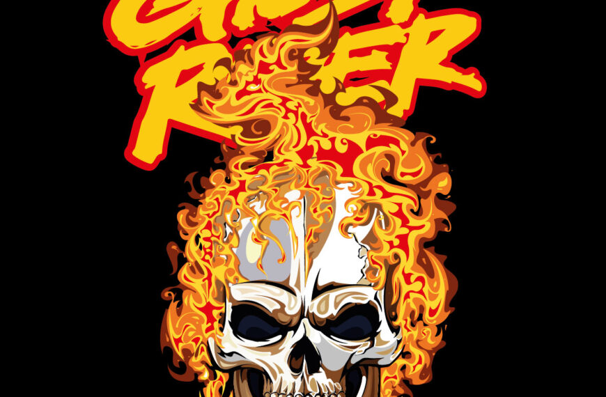 GHOST RIDER CALAVERA FUEGO VECTOR EDITABLE EPS PDF