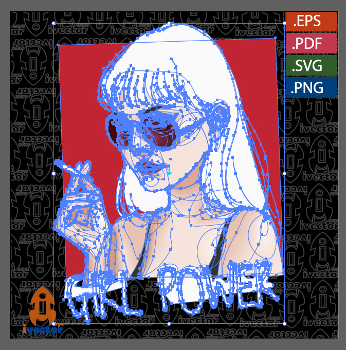GIRL-PROBLEM-VECTOR-EDITABLE-EPS-PDF_P1 GIRL POWER VECTOR EDITABLE EPS PDF