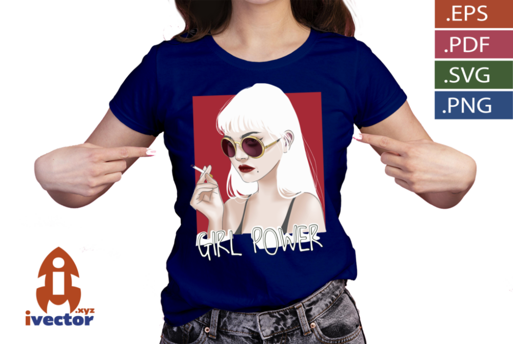 GIRL-PROBLEM-VECTOR-EDITABLE-EPS-PDF_P2 GIRL POWER VECTOR EDITABLE EPS PDF