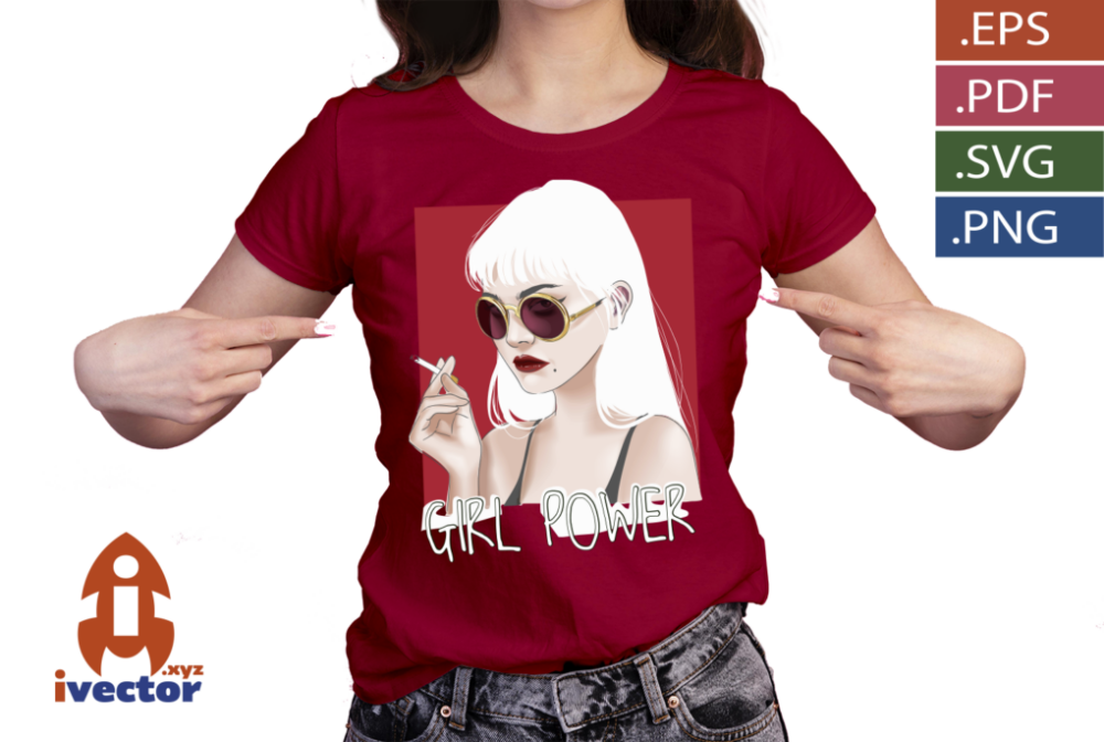 GIRL-PROBLEM-VECTOR-EDITABLE-EPS-PDF_P4 GIRL POWER VECTOR EDITABLE EPS PDF