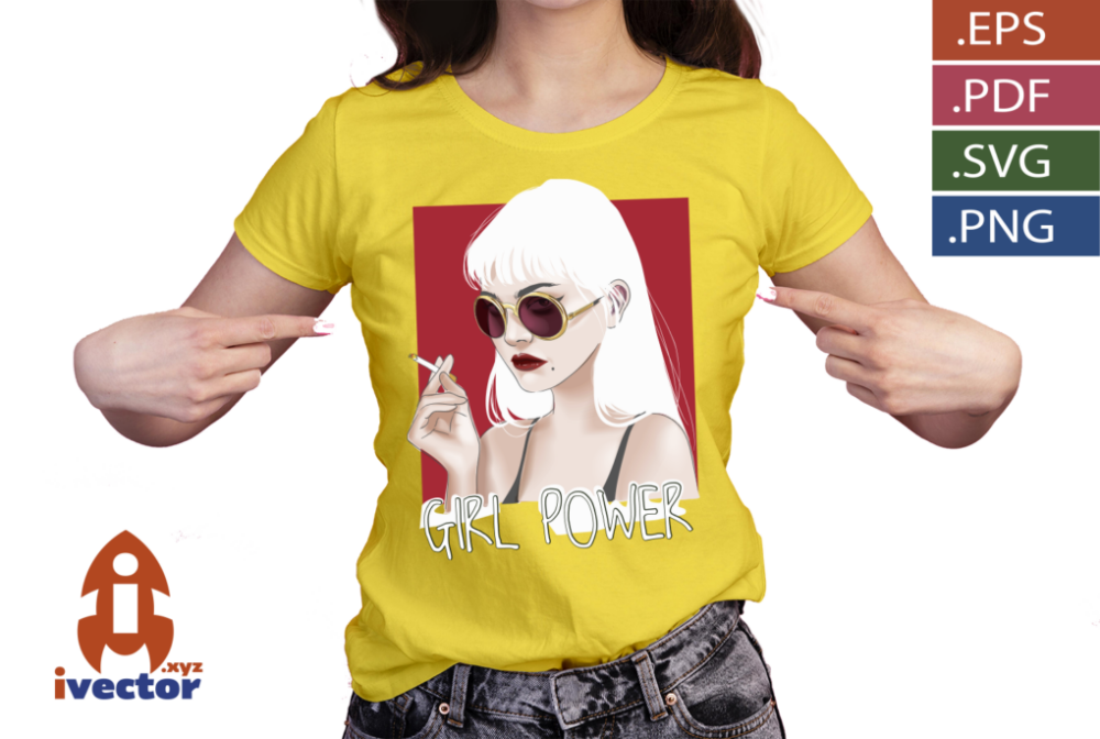 GIRL-PROBLEM-VECTOR-EDITABLE-EPS-PDF_P5 GIRL POWER VECTOR EDITABLE EPS PDF