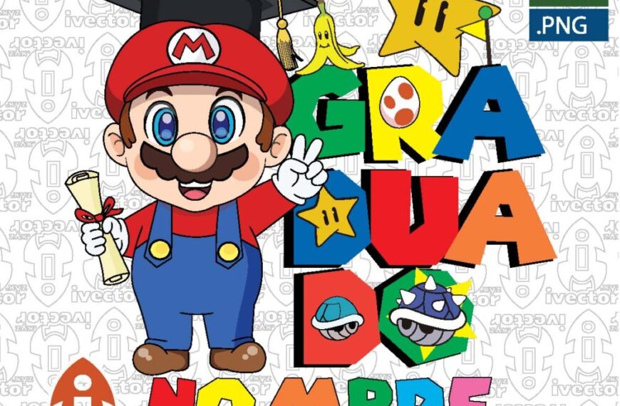 GRADUADO SUPER MARIO BROS 2 VECTOR