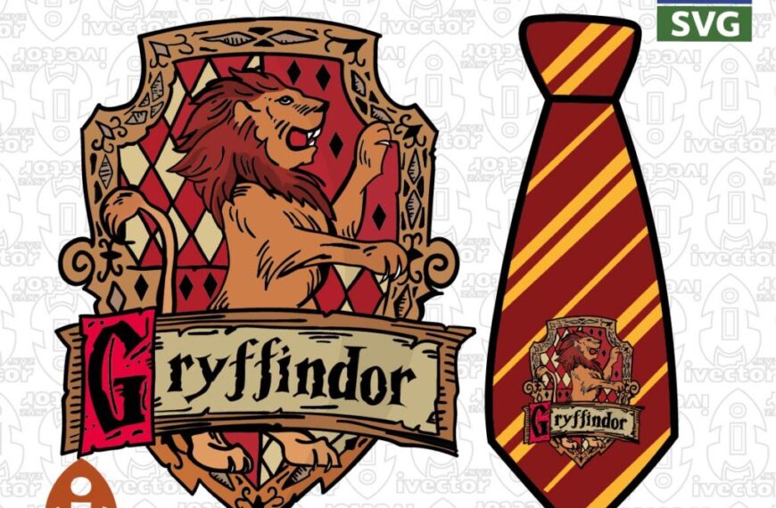 GRIFFINDOR HARRY POTTER LOGO CORBATA VECTOR EDITABLE