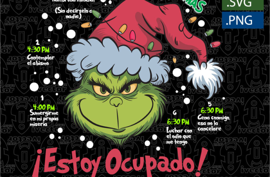 GRINCH AGENDA VECTOR EDITABLE LUCES EPS PDF