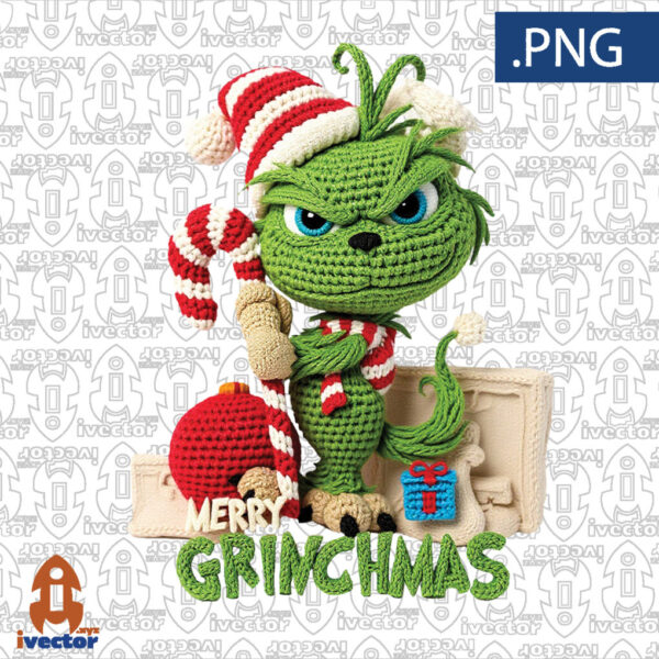 GRINCH-DULCE-MERRY-CHRISTMAS-ESFERA-CROCHET-600x600 Vectores completamente editables