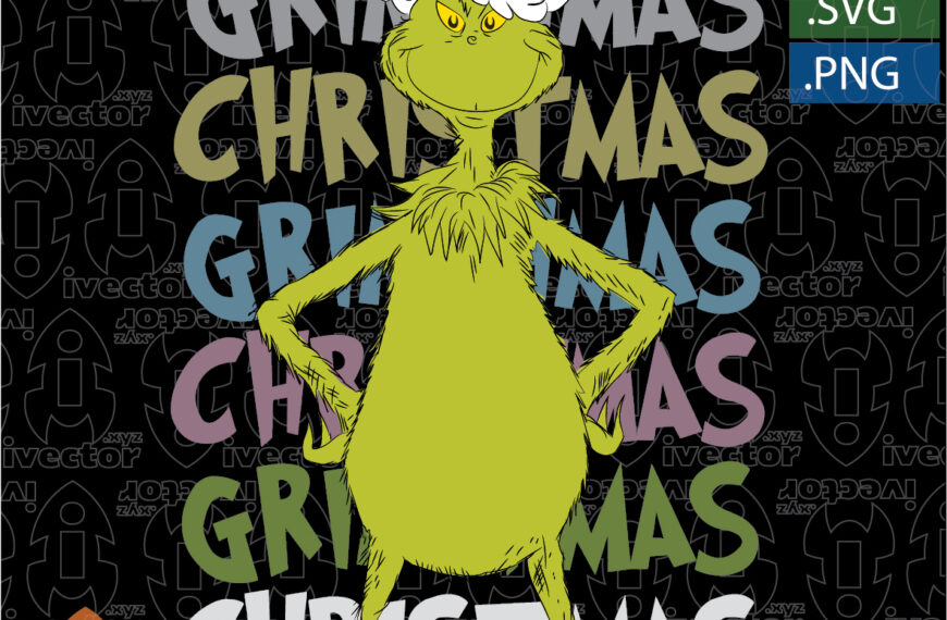 GRINCH FRENTE CUERPO VECTOR EDITABLE