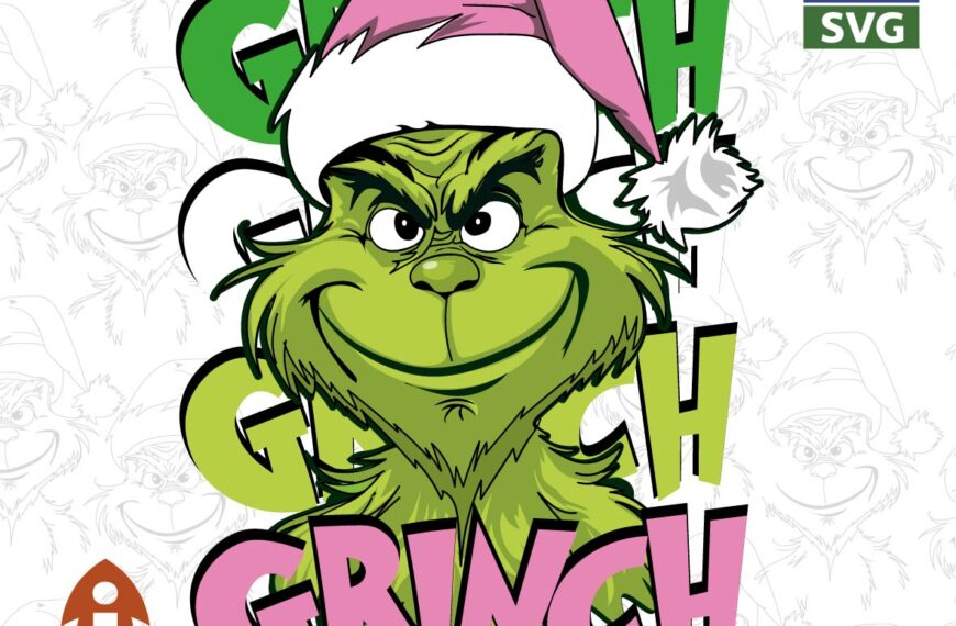 GRINCH GORRO NAVIDEÑO VECTOR EDITABLE EPS PDF SVG