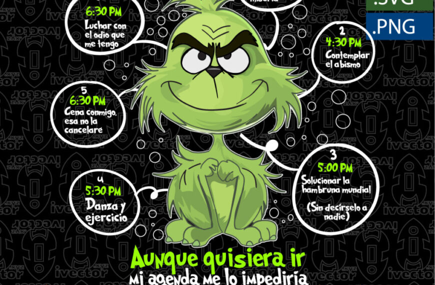 GRINCH LINDO AGENDA VECTOR EDITABLE EPS PDF