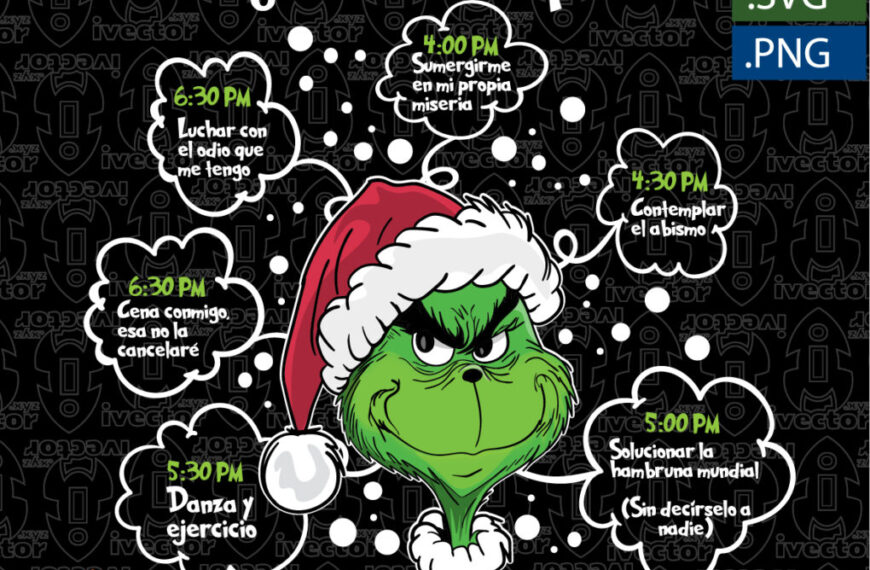 GRINCH LISTA NEGRA AGENDA VECTOR EDITABLE EPS PDF