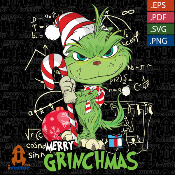 GRINCH-MERRY-CHRISTMAS-ESFERA-EPS-PDF_Mesa-de-trabajo-1-600x600 Vectores completamente editables