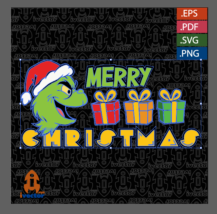 GRINCH-MERRY-CHRISTMAS-PACMAN-VECTOR_Mesa-2 GRINCH MERRY CHRISTMAS PACMAN VECTOR