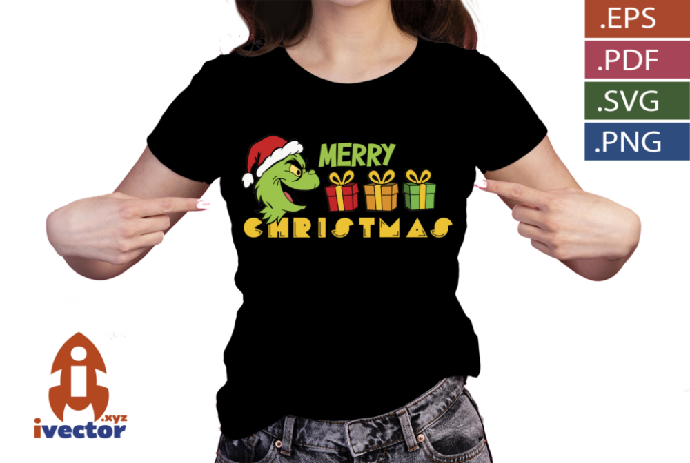 GRINCH-MERRY-CHRISTMAS-PACMAN-VECTOR_P2 GRINCH MERRY CHRISTMAS PACMAN VECTOR