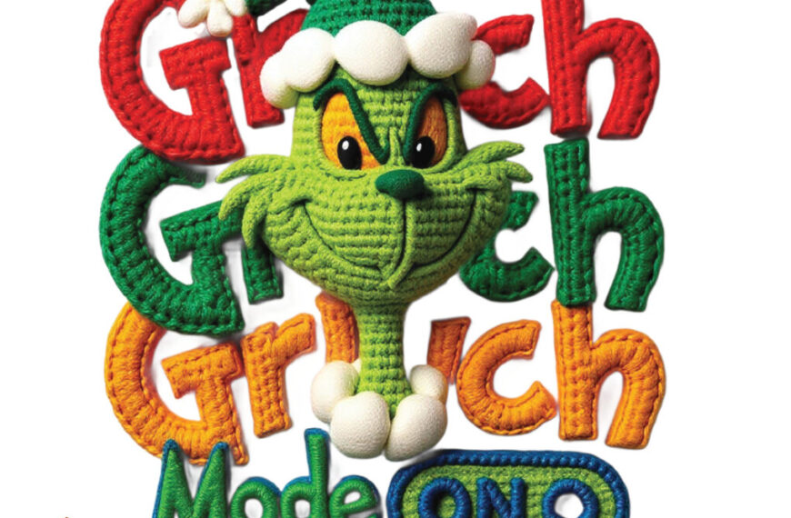 GRINCH MODE ON NAVIDEÑO CROCHET PNG ALTA CALIDAD P1