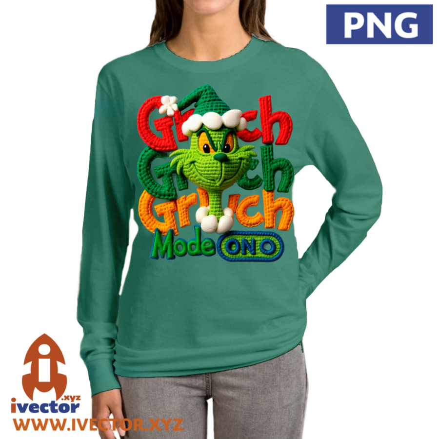 GRINCH-MODE-ON-NAVIDENO-CROCHET-PNG-ALTA-CALIDAD-P1 GRINCH MODE ON NAVIDEÑO CROCHET PNG ALTA CALIDAD P1