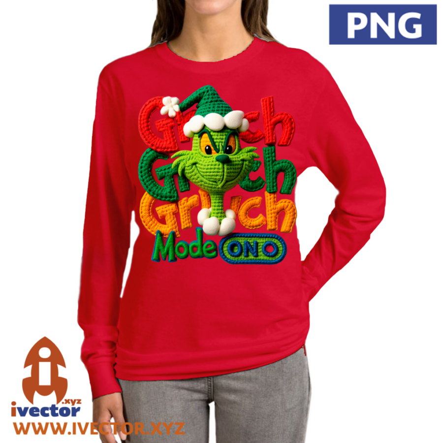 GRINCH-MODE-ON-NAVIDENO-CROCHET-PNG-ALTA-CALIDAD-P3 GRINCH MODE ON NAVIDEÑO CROCHET PNG ALTA CALIDAD P1