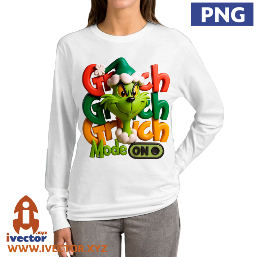GRINCH-MODE-ON-NAVIDENO-GRABADO-3D-PNG-P4 GRINCH MODE ON NAVIDEÑO GRABADO 3D PNG