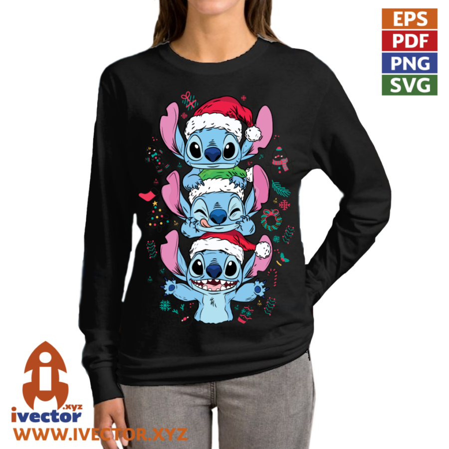GRINCH-NAVIDAD-DIBUJO-VECTOR-EDITABLE-EPS-PDF_p6 STITCH NAVIDAD DIBUJO VECTOR EDITABLE EPS PDF