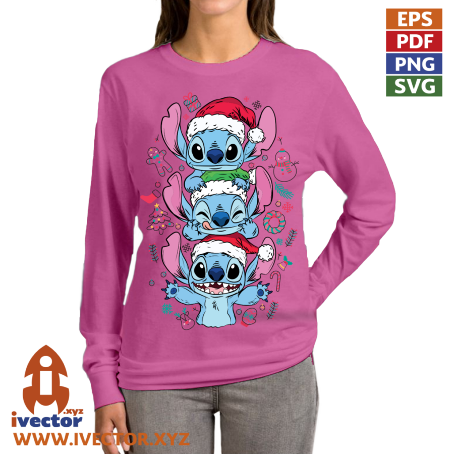 GRINCH-NAVIDAD-DIBUJO-VECTOR-EDITABLE-EPS-PDF_p7 STITCH NAVIDAD DIBUJO VECTOR EDITABLE EPS PDF