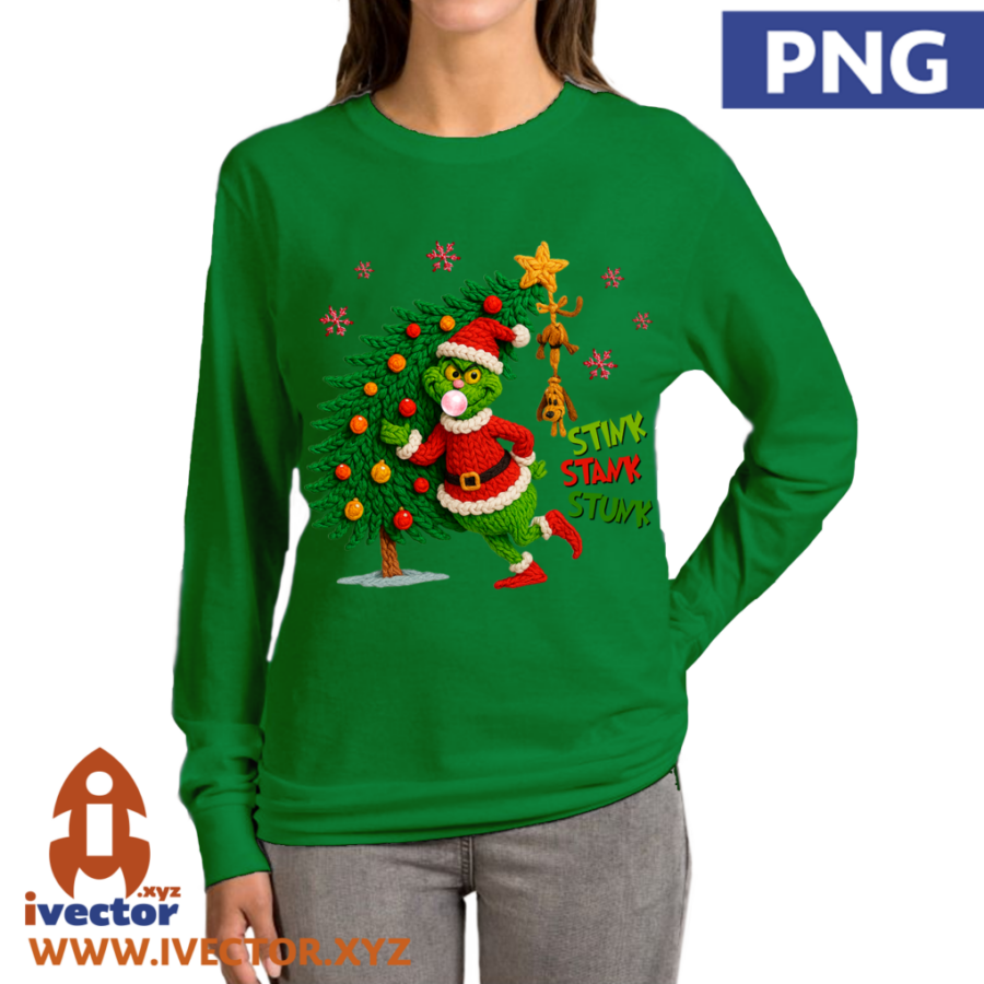 GRINCH-NAVIDENO-PINO-ESTILO-CROCHET-BORDADO-P2 GRINCH NAVIDEÑO PINO ESTILO CROCHET BORDADO