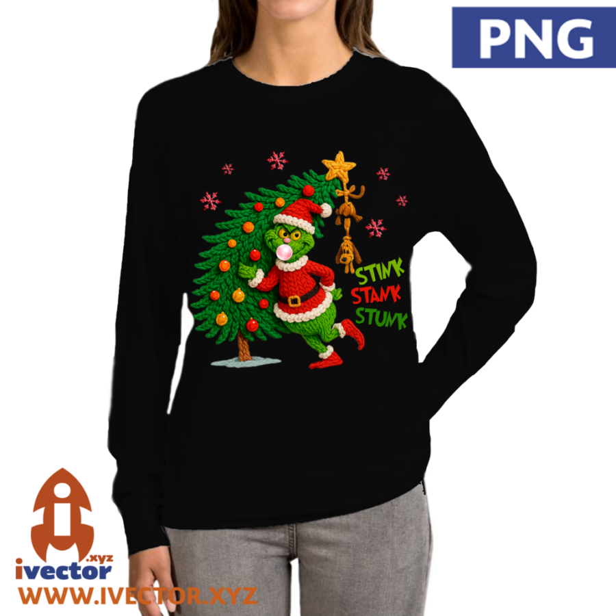 GRINCH-NAVIDENO-PINO-ESTILO-CROCHET-BORDADO-P3 GRINCH NAVIDEÑO PINO ESTILO CROCHET BORDADO