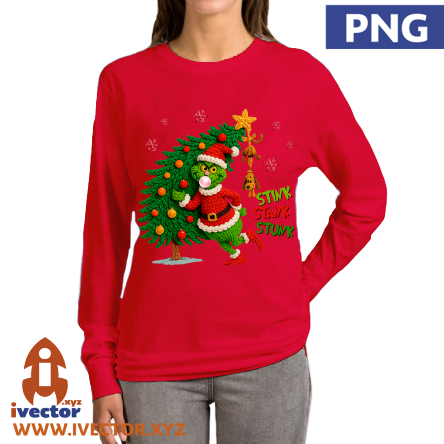 GRINCH-NAVIDENO-PINO-ESTILO-CROCHET-BORDADO-P4 GRINCH NAVIDEÑO PINO ESTILO CROCHET BORDADO