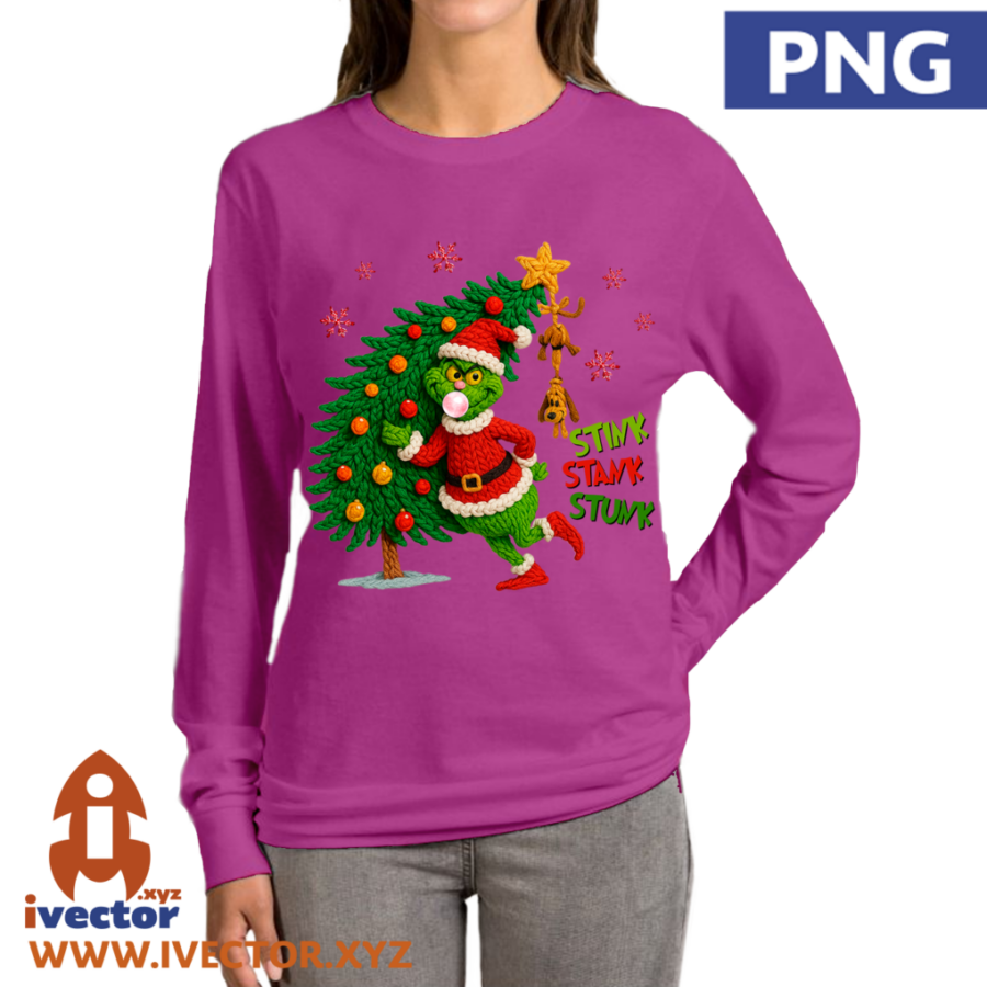 GRINCH-NAVIDENO-PINO-ESTILO-CROCHET-BORDADO-P6 GRINCH NAVIDEÑO PINO ESTILO CROCHET BORDADO
