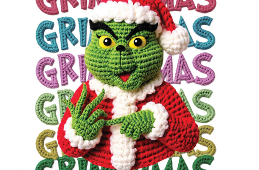 GRINCH NUMEROS PNG NAVIDEÑO CROCHET