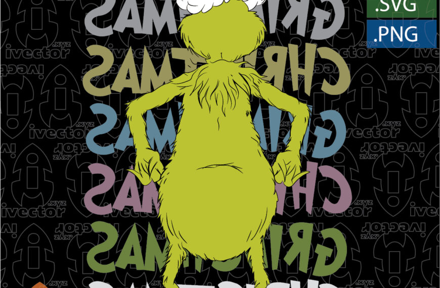 GRINCH REVERSO CUERPO VECTOR EDITABLE