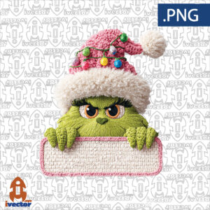 GRINCH-ROSA-ETIQUETACROCHET-PNG-ALTA-CALIDAD-A1-300x300 VECTORES Y RECURSOS