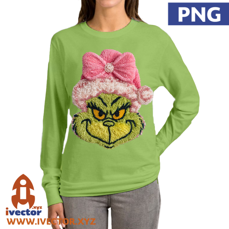 GRINCH-ROSA-LASO-CROCHET-PNG-ALTA-CALIDAD-P1 GRINCH ROSA LASO CROCHET PNG ALTA CALIDAD