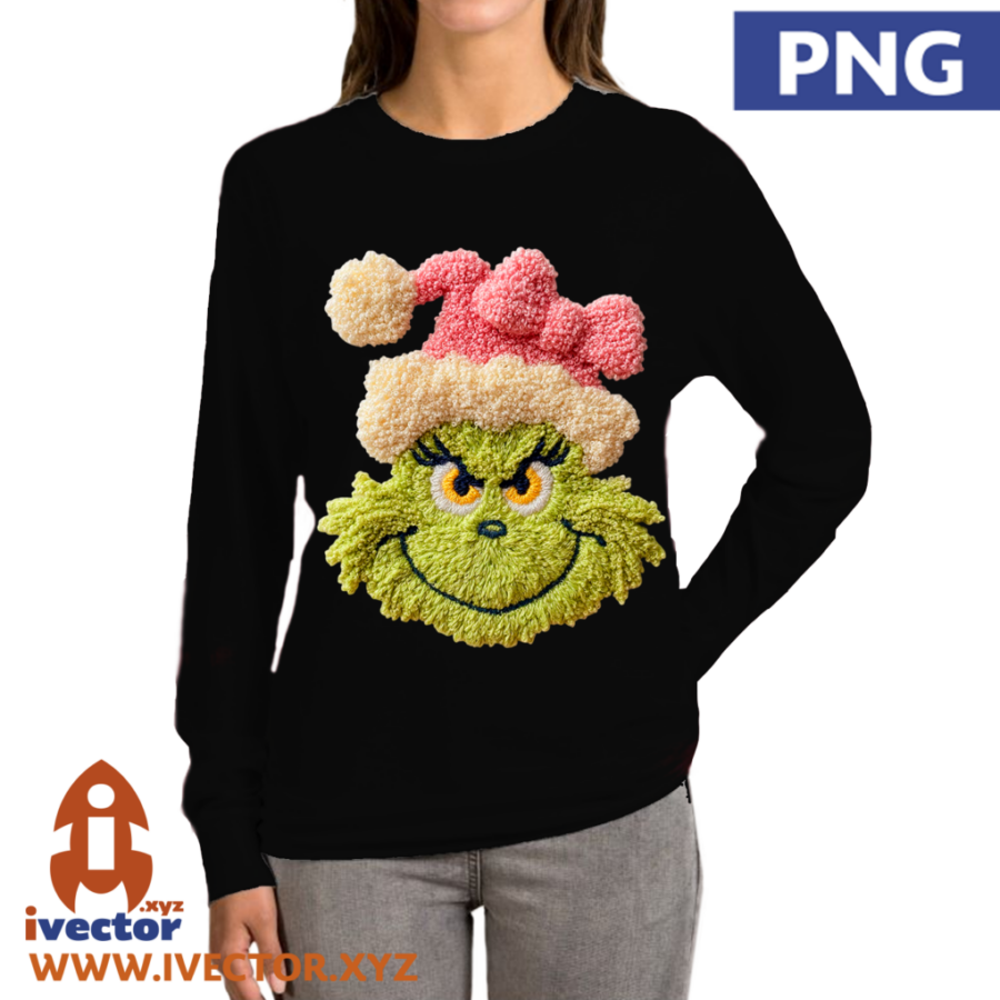 GRINCH-ROSA-MONO-CROCHE-PNG-ALTA-CALIDAD-1P GRINCH ROSA MOÑO CROCHE PNG ALTA CALIDAD