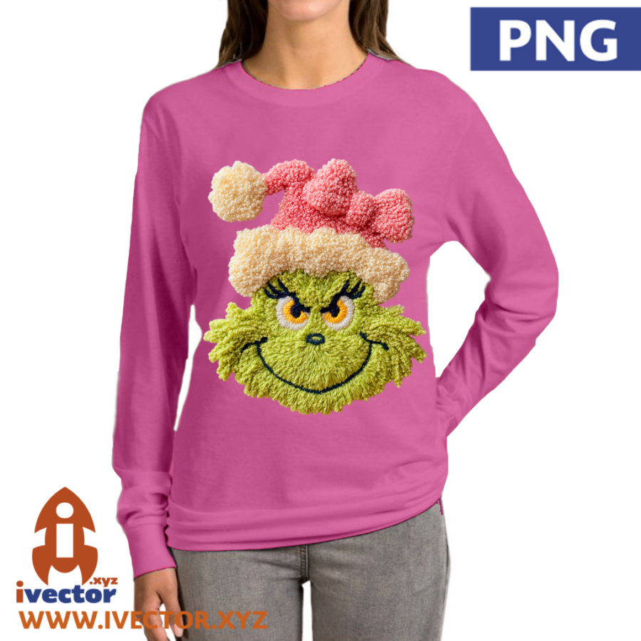 GRINCH-ROSA-MONO-CROCHE-PNG-ALTA-CALIDAD-P3 GRINCH ROSA MOÑO CROCHE PNG ALTA CALIDAD
