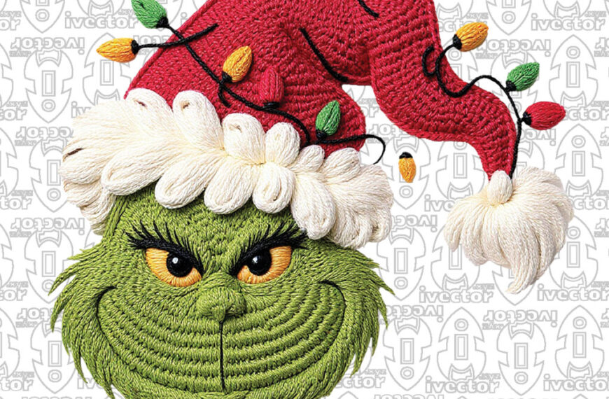 GRINCH ROSTRO NAVIDEÑO ESTILO CROCHET