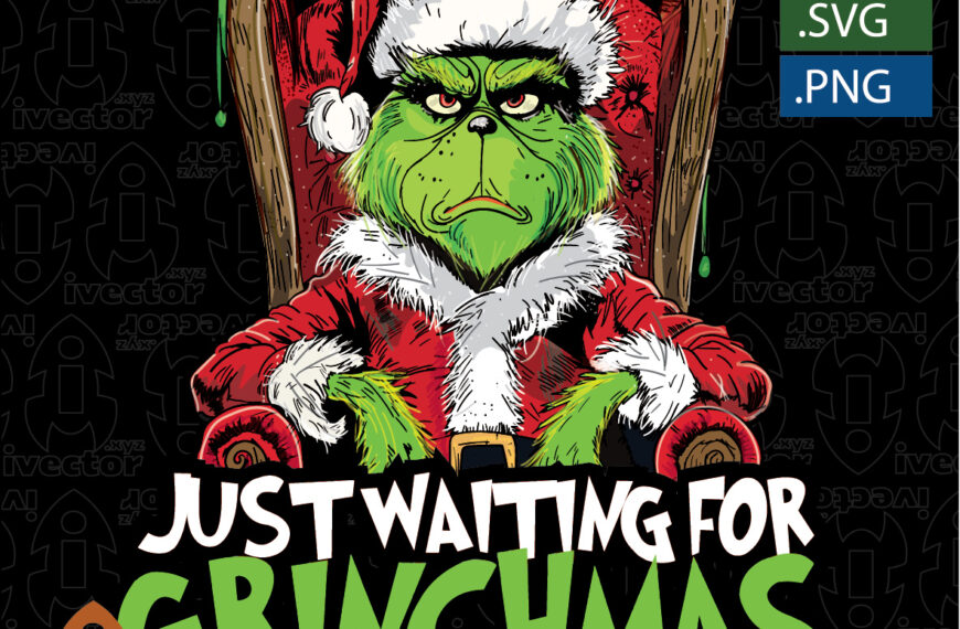 GRINCH SILLON ESPERA NAVIDAD VECTOR EDITABLE
