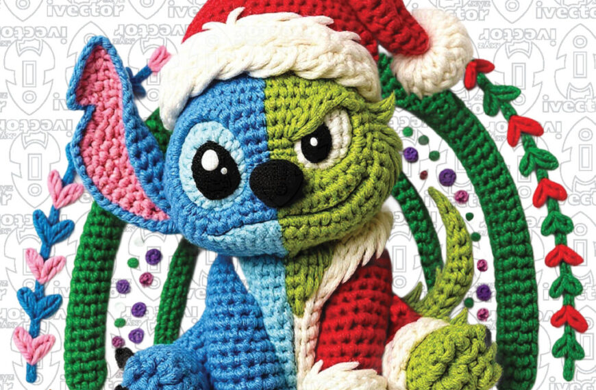 GRINCH STITCH ARCO NAVIDEÑO PNG ALTA CALIDAD