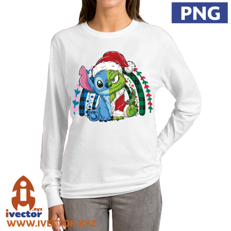 GRINCH-STITCH-ARCO-NAVIDENO-VECTOR-EDITABLE-EPS-PDF-01-P6 GRINCH STITCH ARCO NAVIDEÑO VECTOR EDITABLE EPS PDF